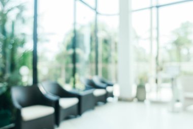 Soyut bulanıklık ve ufuk otel lobisinin