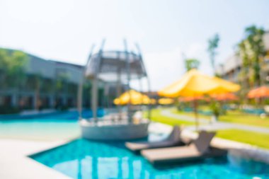 Soyut bulanıklık lüks otel resort yüzme havuzunda defocused
