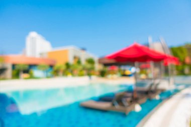 Soyut bulanıklık lüks otel resort yüzme havuzunda defocused