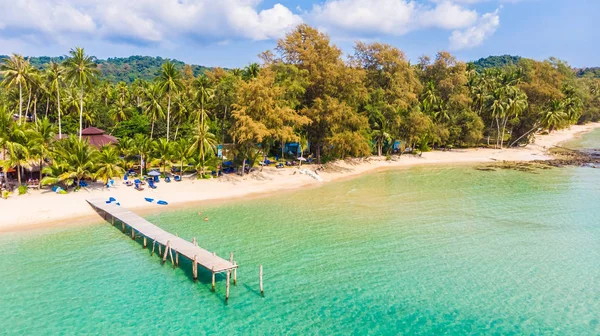 Aerial view with sea and beach — Stock Photo, Image