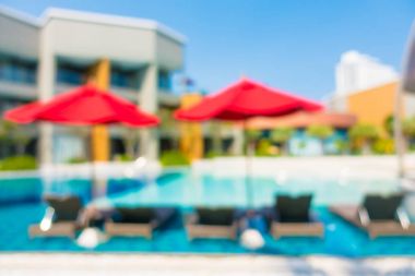 Soyut bulanıklık lüks otel resort yüzme havuzunda defocused