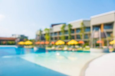 Soyut bulanıklık lüks otel resort yüzme havuzunda defocused