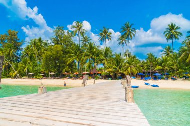 Güzel tropikal plaj ve deniz