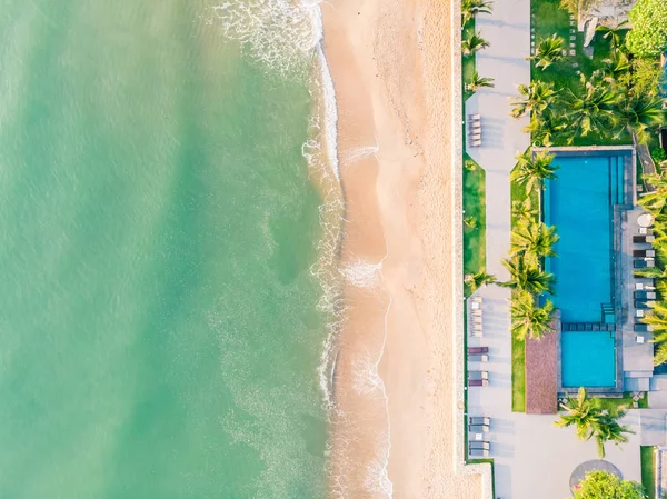 Vista aérea de la playa y el mar — Foto de Stock