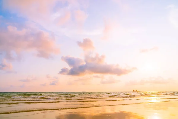 Gyönyörű Naplemente Strand Tenger Szűrő Feldolgozása — Stock Fotó