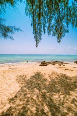 Güzel cennet tropikal plaj ve deniz - tatil tatil kavramı