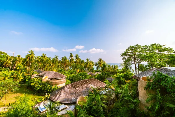 Beautiful Paradise Island Sea Beach Landscape Coconut Palm Tree Holiday — Stock Photo, Image