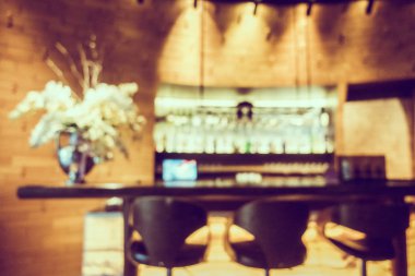 Arkaplan için soyut bulanık ve odaklanmış restoran içi