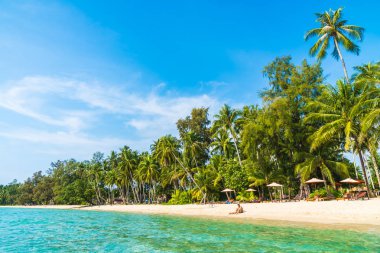 Güzel tropikal plaj ve deniz