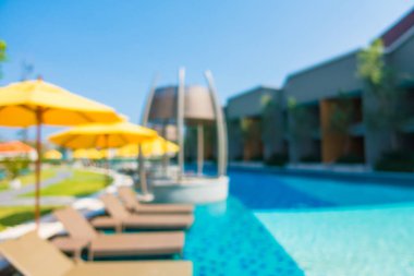 Soyut bulanıklık lüks otel resort yüzme havuzunda defocused