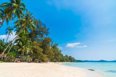 Güzel tropikal plaj ve deniz