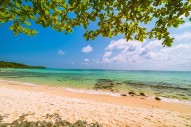 Güzel cennet tropikal plaj ve deniz