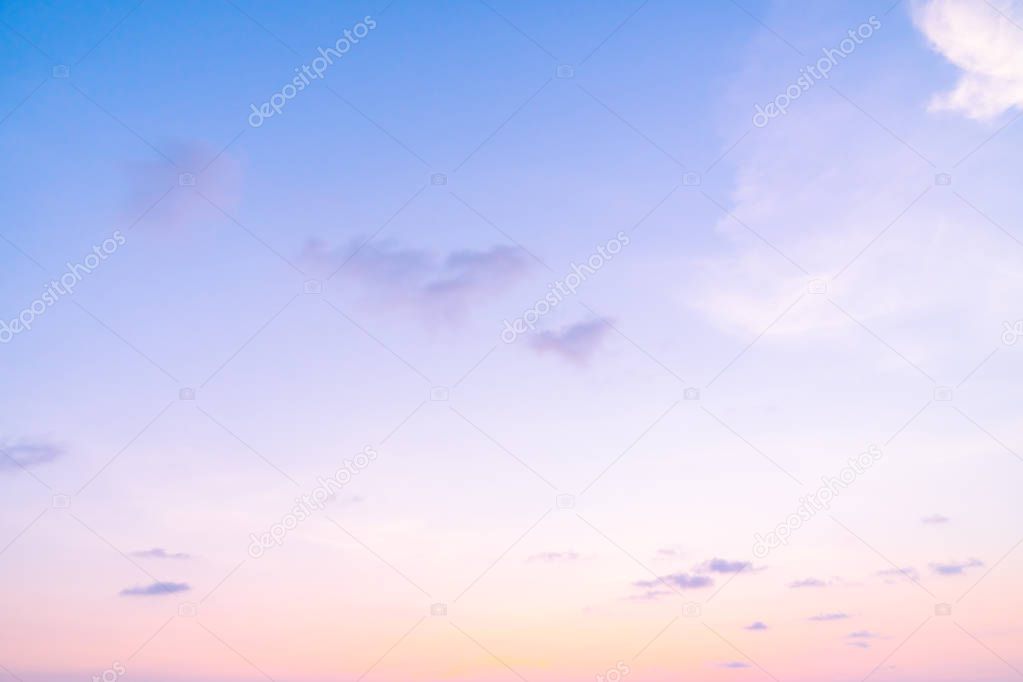 Cloud on sky at sunset time