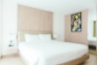 Soyut bulanıklık otel yatak odası iç defocused