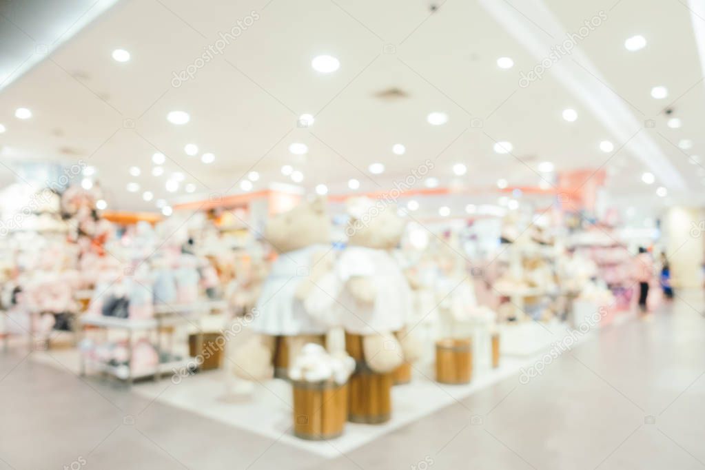 Abstract blur and defocused shopping mall in department store