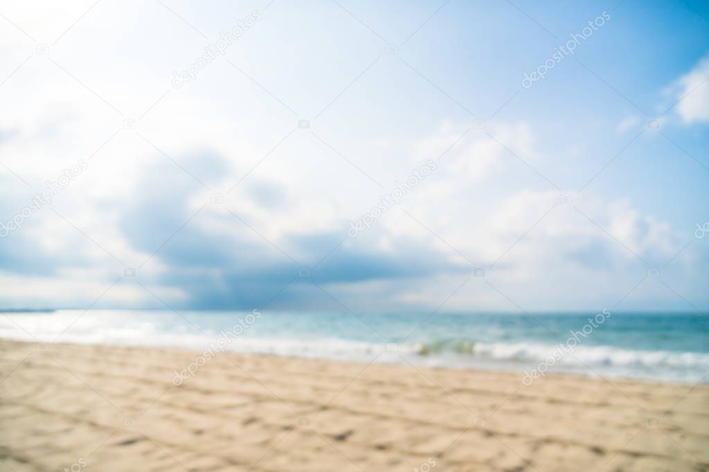 Abstract blur defocused beautiful beach and sea