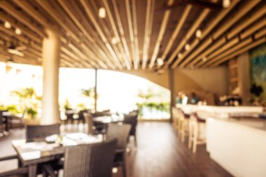 Soyut bulanıklık ve otel tatil ufuk Restoran açık büfe