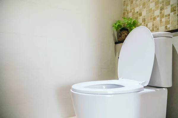 Toilet putih untuk duduk — Stok Foto