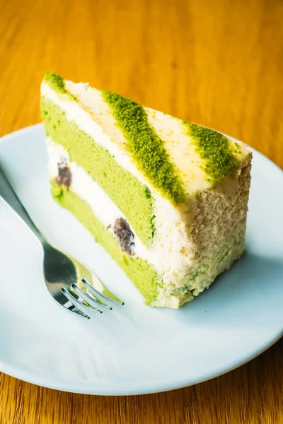 Matcha green tea cake — Stock Photo, Image