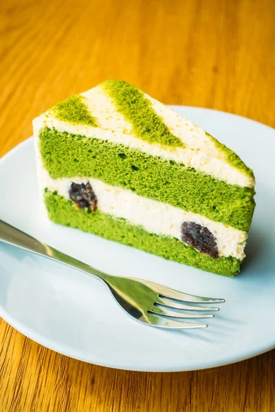 Matcha grüner Tee Kuchen — Stockfoto