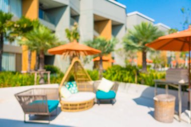 Soyut bulanıklık lüks otel resort yüzme havuzunda defocused