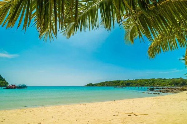 Wunderschöner tropischer Strand und Meer mit Kokospalmen in Parad — Stockfoto