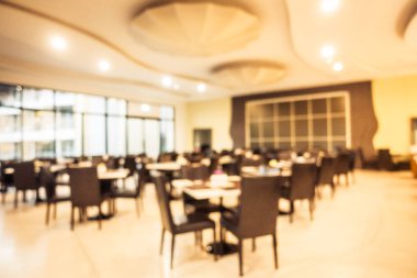 Arkaplan için soyut bulanık ve odaklanmış restoran içi