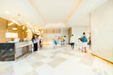 Soyut bulanıklık ve ufuk lobi ve arka plan için otel iç