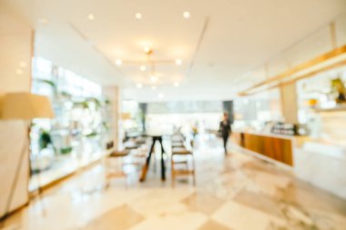 Soyut bulanıklık ve ufuk lobi ve arka plan için otel iç