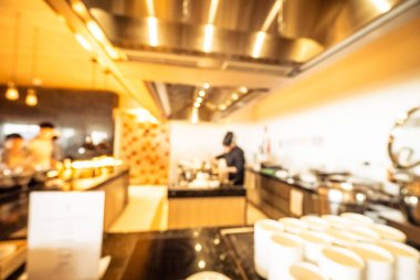 Soyut bulanıklık ve ufuk restoran ve kafe iç arka planı için