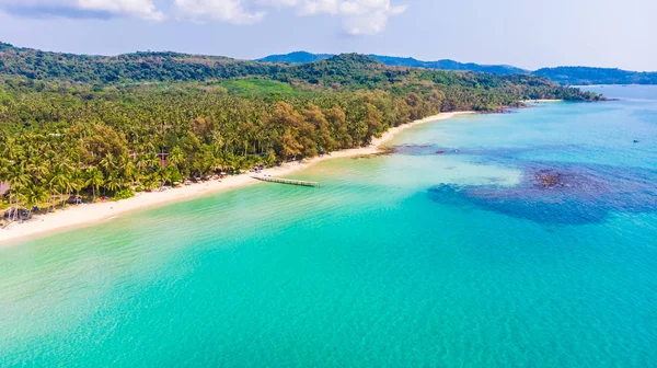 Letecký Pohled Krásné Moře Pláže Luxusné Pro Cestování Dovolená Dovolená — Stock fotografie