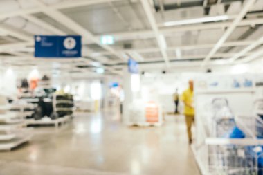 Bulanıklık mobilya Dekorasyon ve depo mağaza iç arka planı için