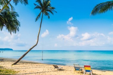 Güzel tropikal plaj ve deniz