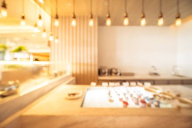 Soyut bulanıklık ve ufuk restoran ve kafe iç