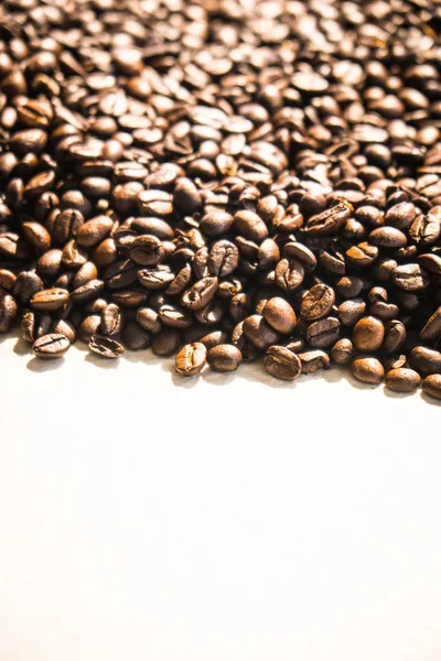 Bruin koffiebonen en zaad — Stockfoto