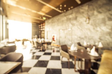 Soyut bulanıklık ve ufuk restoran ve kafe iç