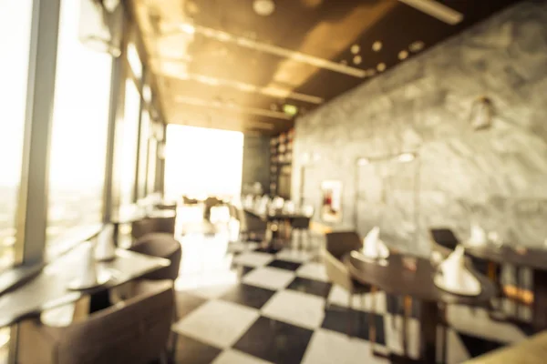 Desenfoque abstracto y desenfocado restaurante y cafetería interior — Foto de Stock