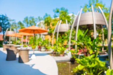 Soyut bulanıklık ve otel tatil ufuk Restoran açık büfe