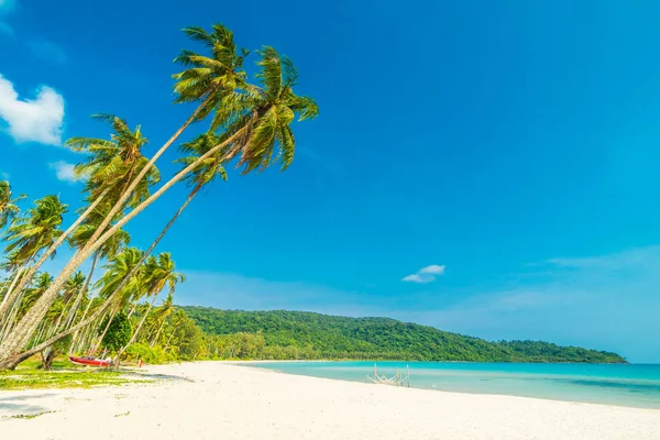 Beautiful nature tropical beach and sea with coconut palm tree o — Stock Photo, Image