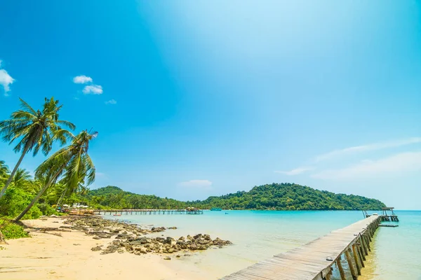 Wunderschöner tropischer Strand und Meer mit Kokospalmen in Parad — Stockfoto