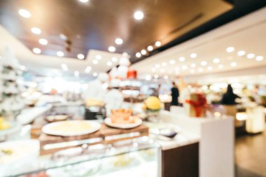 Otel restoranında yemek kahvaltı büfesi bulanıklık