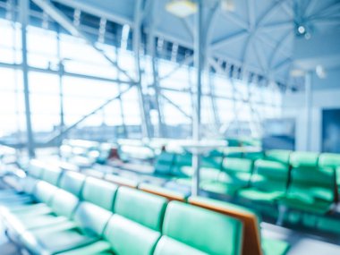 Soyut bulanıklık ve ufuk Havaalanı terminal iç