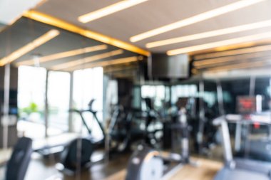 Soyut bulanıklık ve ufuk fitness ekipmanları spor salonu iç
