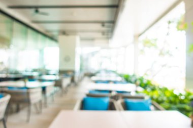 Soyut bulanıklık ve defocused açık büfe restoran ve kahve dükkanı CA