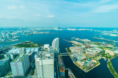 Güzel yapı ve Mimarlık Yokohama şehir manzarası