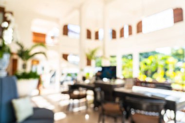 Soyut bulanıklık ve ufuk otel lobi iç