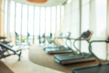 Soyut bulanıklık ve spor salonu iç fitness ekipmanları bulanıklaştırma