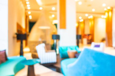 Otelde soyut bulanıklık ve defokus lobi dekorasyonu