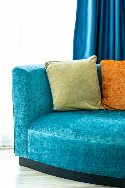 Pillow on sofa chair decoration interior — Stock Photo, Image