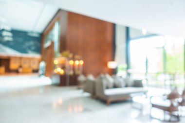 Otelde soyut bulanıklık ve defokus lobi dekorasyonu